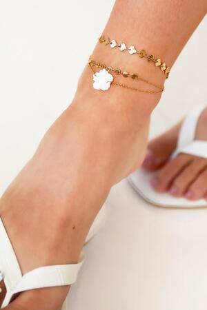 Flower anklet - Beach collection Gold Stainless Steel h5 Picture2